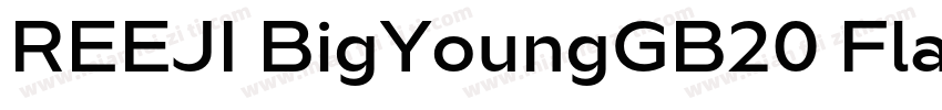 REEJI BigYoungGB20 Flash Medium字体转换